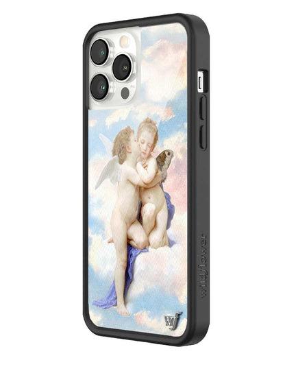 wildflower iphone case 13 pro max angels blue white