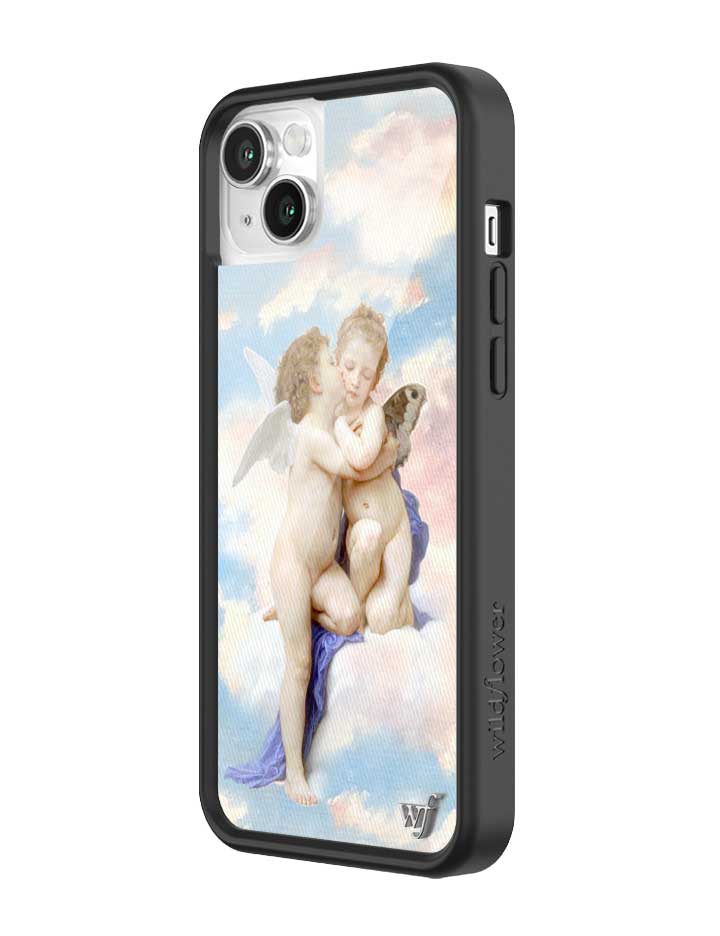 wildflower iphone case 14 angels blue white