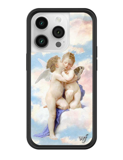 wildflower iphone case 14 pro angels blue white