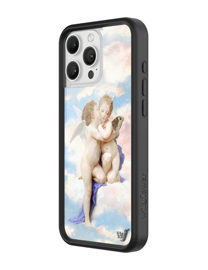 wildflower iphone case 16 pro max angels blue white