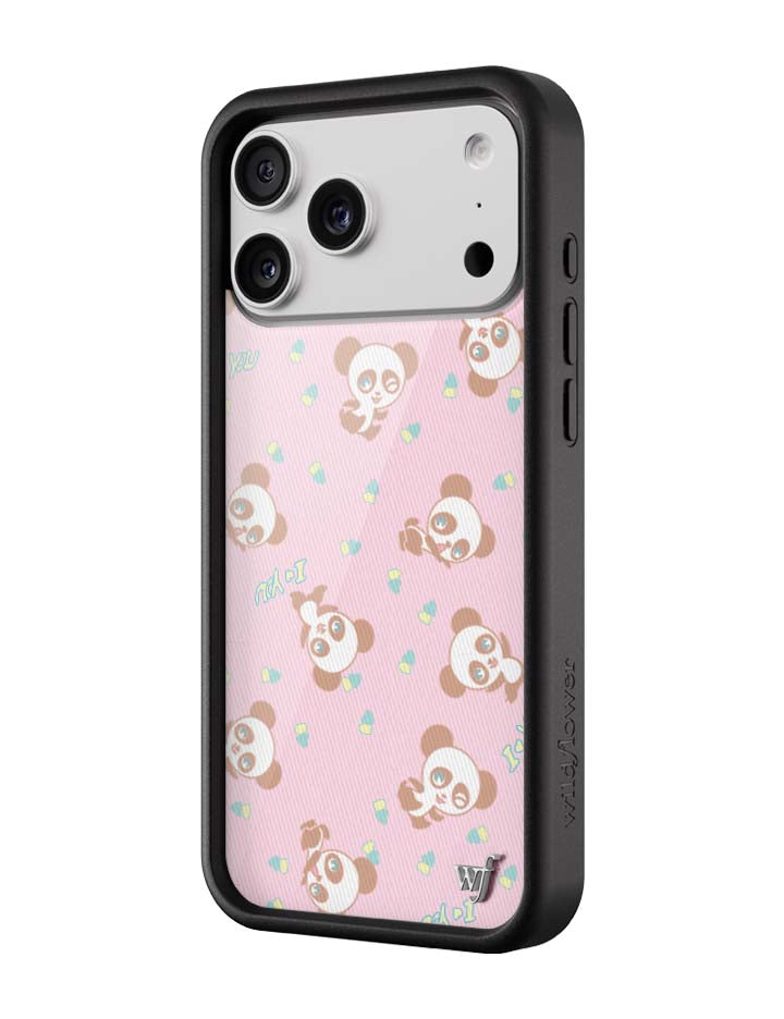 Wildflower iPhone case 17 Pro Max Ashley Williams Panda Pink Cute