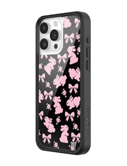 Wildflower Pink Bunnies iPhone 15 Pro Max Case