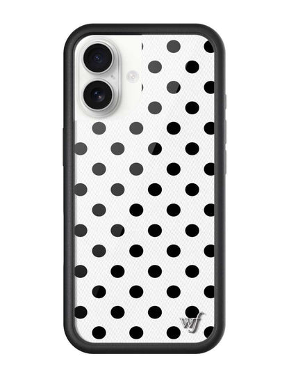 Wildflower iPhone case 17 Polka Dot White Black Cute