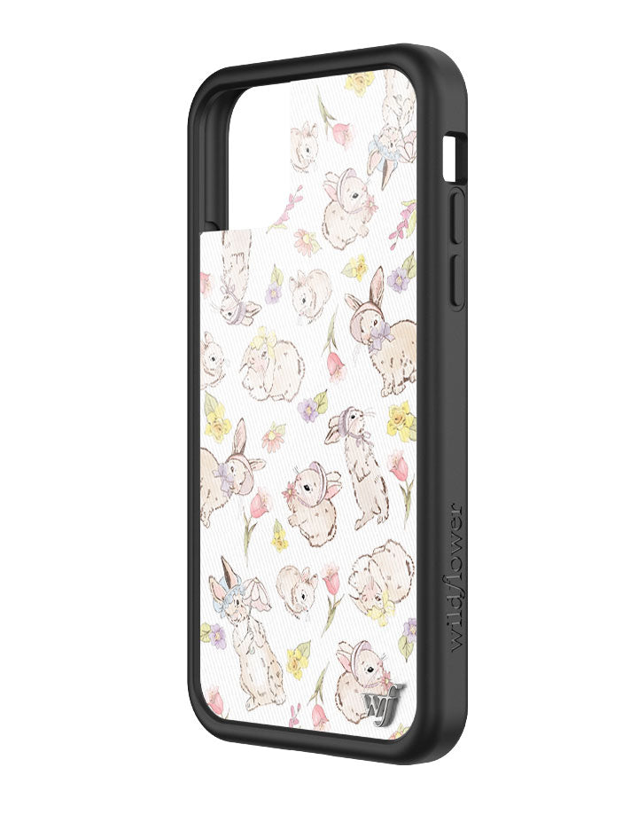 Wildflower Bunnies In Bonnets iPhone 11 Case