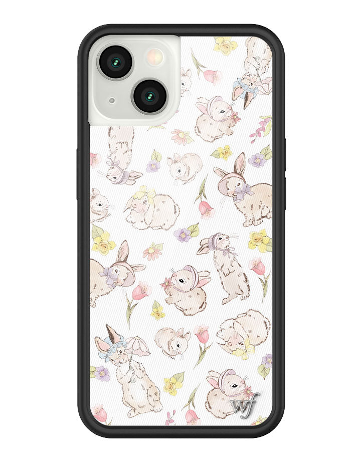 Wildflower Bunnies In Bonnets iPhone 13 Case