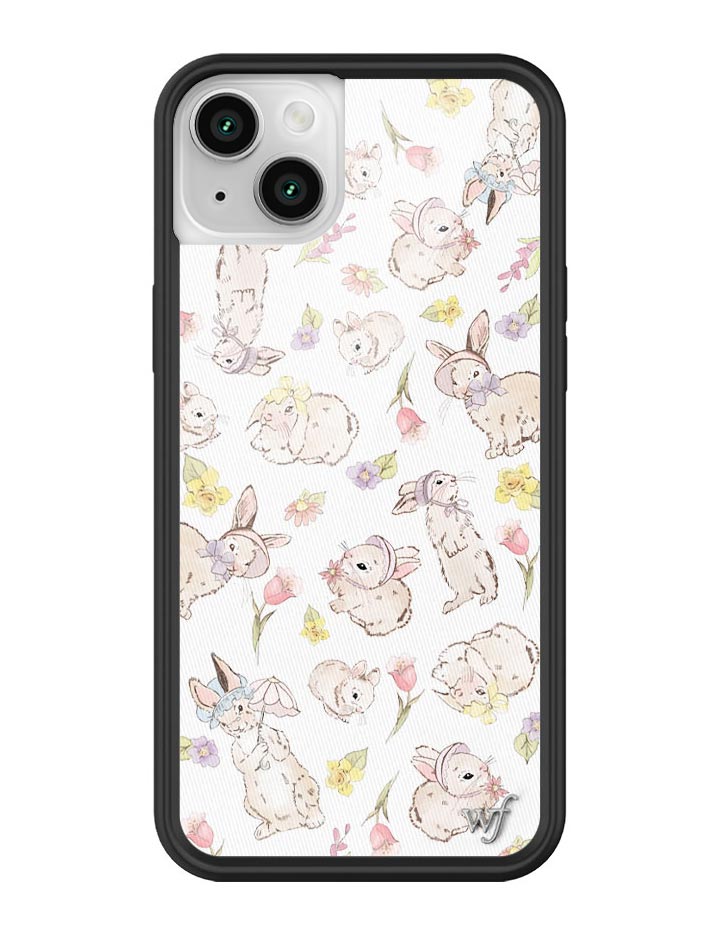 Wildflower Bunnies In Bonnets iPhone 14 Case