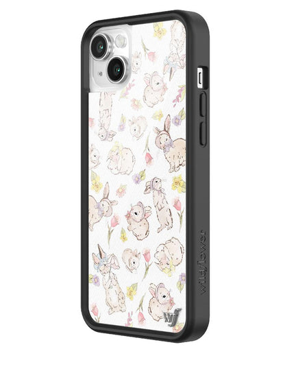 Wildflower Bunnies In Bonnets iPhone 14 Plus Case