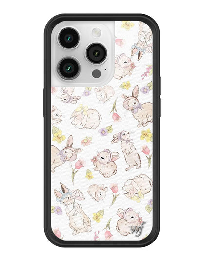 Wildflower Bunnies In Bonnets iPhone 14 Pro Case