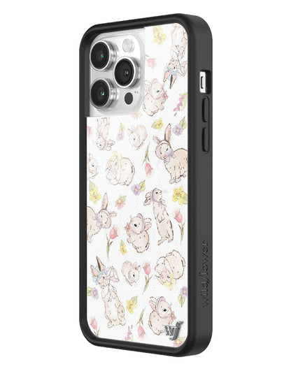 Wildflower Bunnies In Bonnets iPhone 14 Pro Max Case