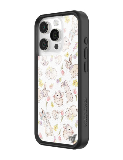 Wildflower Bunnies In Bonnets iPhone 15 Pro Case