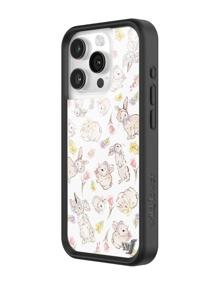 Wildflower Bunnies In Bonnets iPhone 15 Pro Case