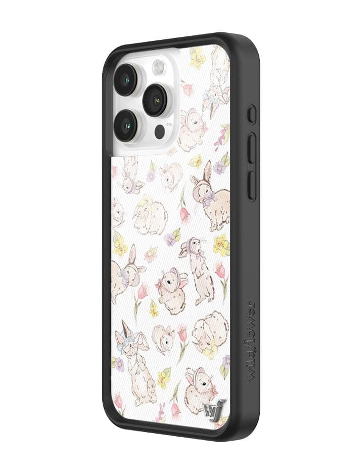 Wildflower Bunnies In Bonnets iPhone 15 Pro Max Case