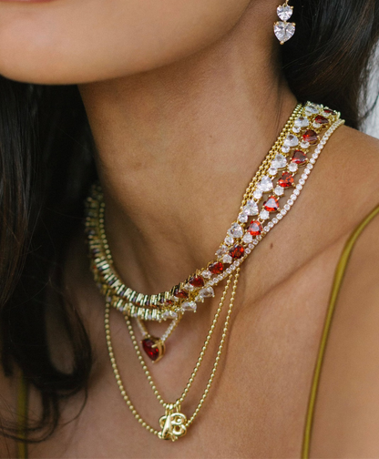 HEART TO HEART TENNIS NECKLACE