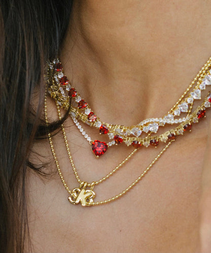 HEART TO HEART TENNIS NECKLACE