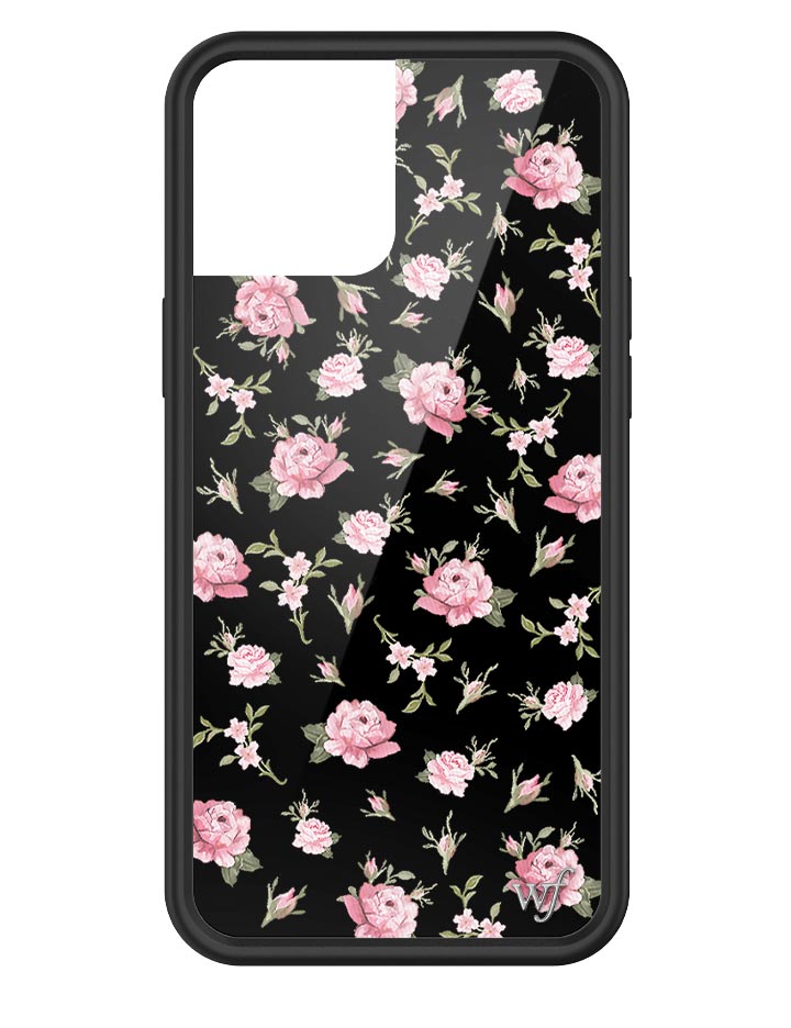 Wildflower Black And Pink Floral iPhone 12 Pro Max Case