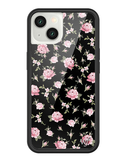 Wildflower Black And Pink Floral iPhone 13 Case