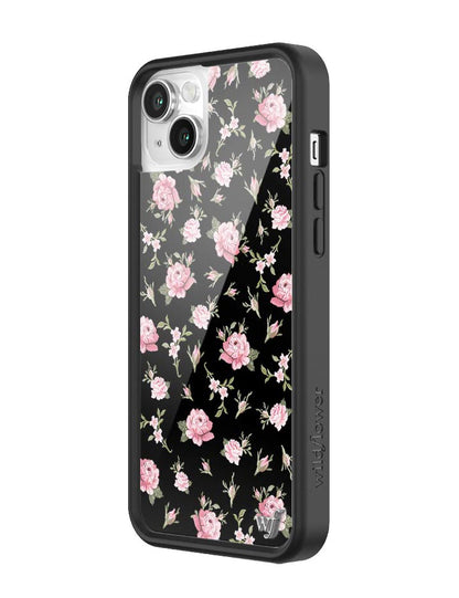 Wildflower Black And Pink Floral iPhone 14 Case