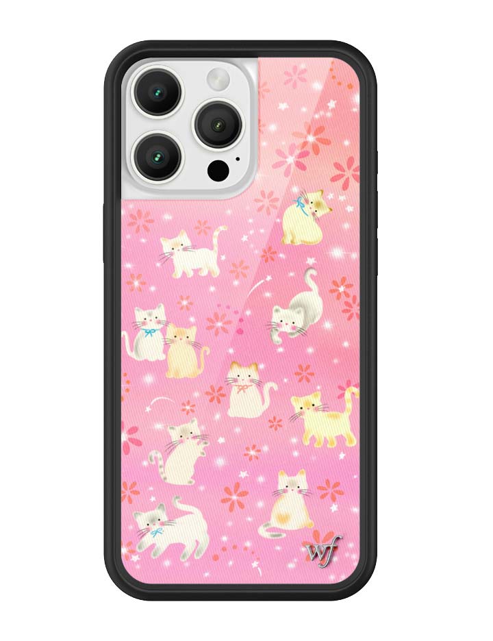 Wildflower iPhone case 16 Pro Max Claire Drake Cats Collab Pink Cute