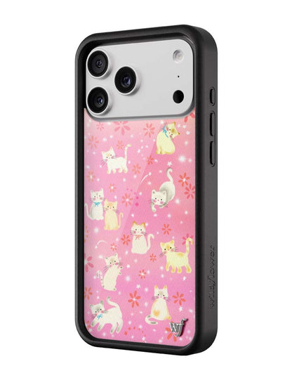 Wildflower iPhone case 17 Pro Max Claire Drake Cats Collab Pink Cute