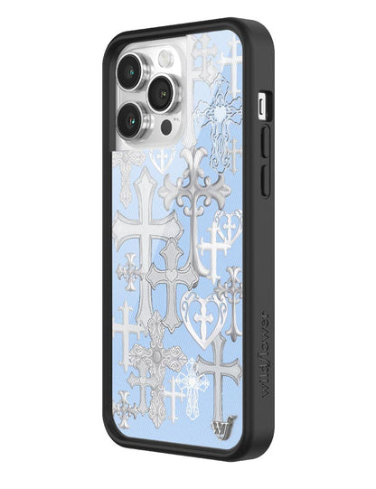 Wildflower Cross Girl iPhone 14 Pro Max Case