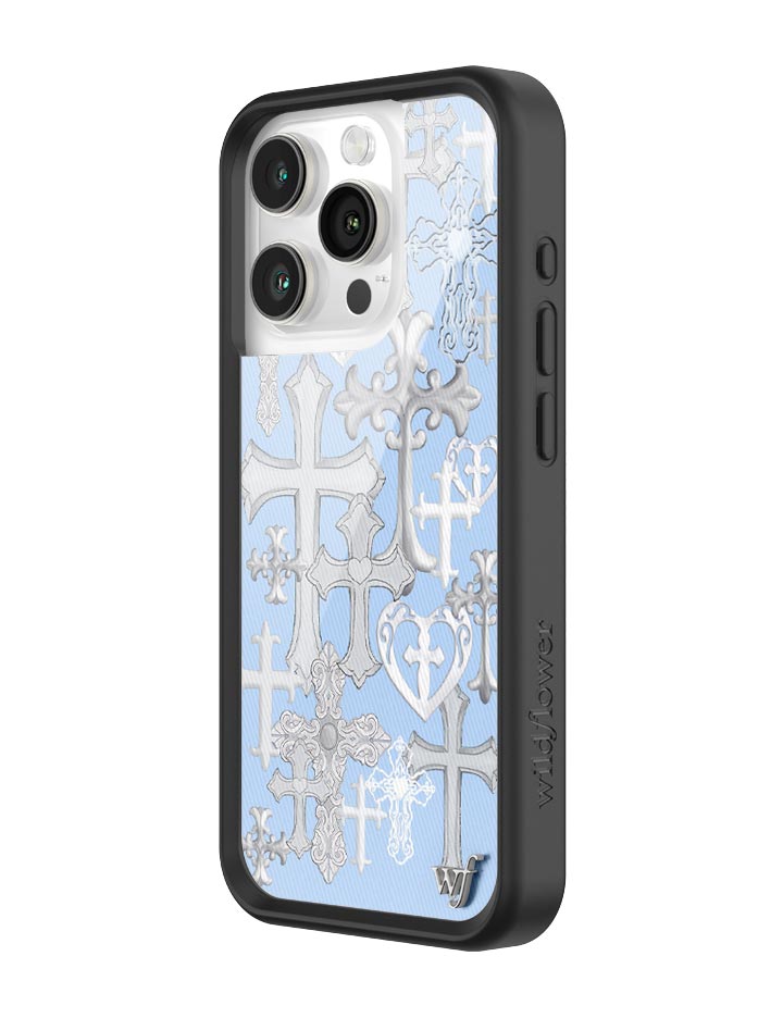 Wildflower Cross Girl iPhone 15 Pro Case