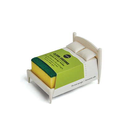 OTOTOs Clean Dreams is a sponge crafted like a bed with pillow and headboard.