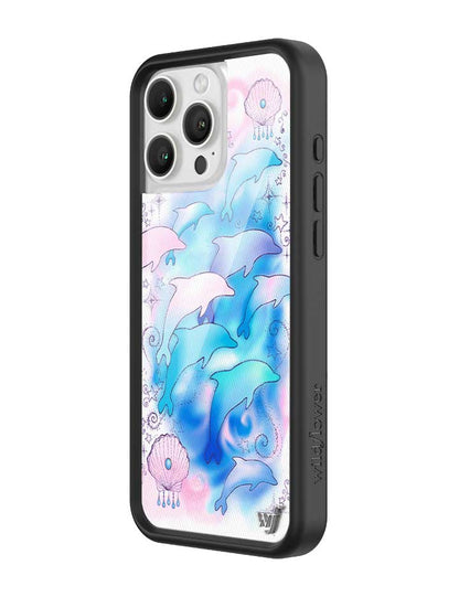 Wildflower iPhone case 16 Pro Max Dolphin Dreams Blue Cute