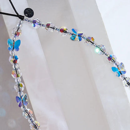 Flutter Drip Crystal Wristlet Phone Strap