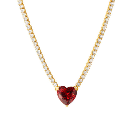 HEART GUMDROP TENNIS NECKLACE