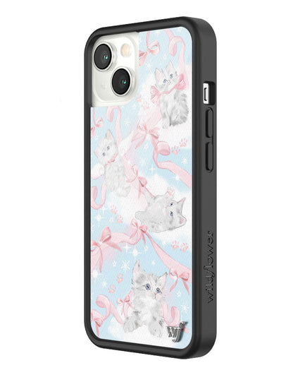 wildflower kitten around iphone 13 case angle