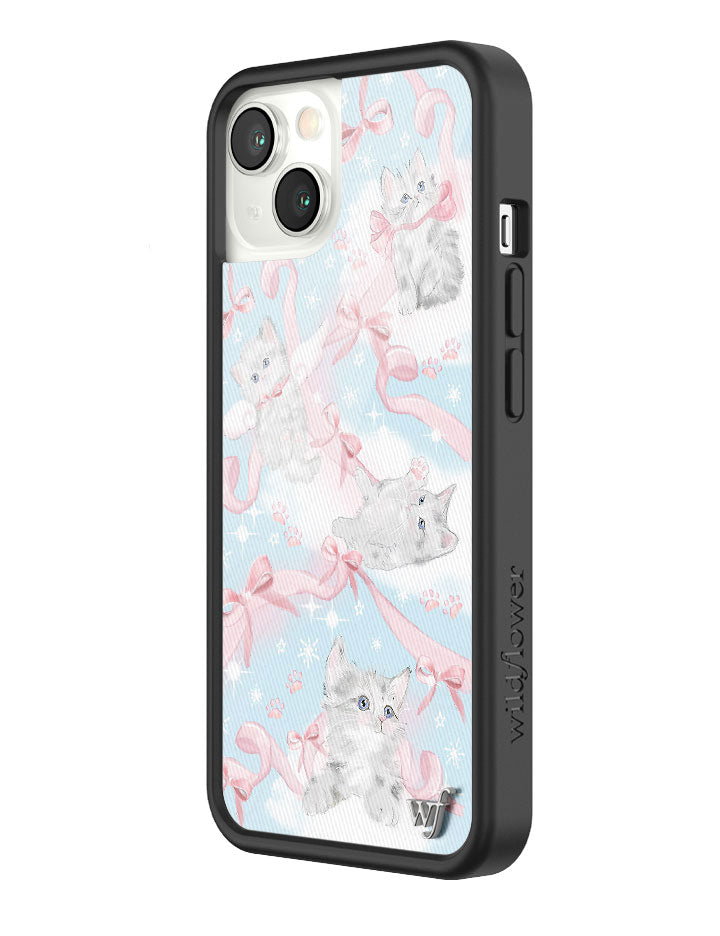 wildflower kitten around iphone 13 case angle