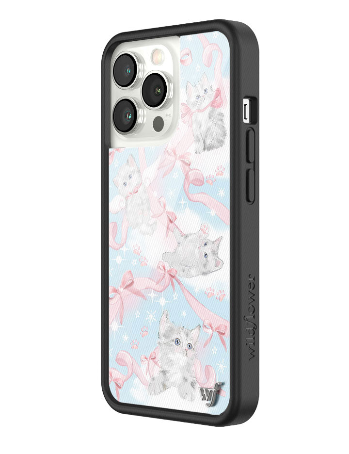 wildflower kitten around iphone 13pro case