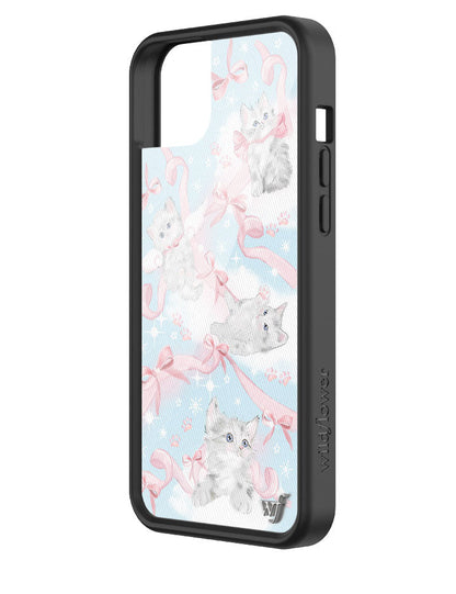 wildflower kitten around iphone 14plus case