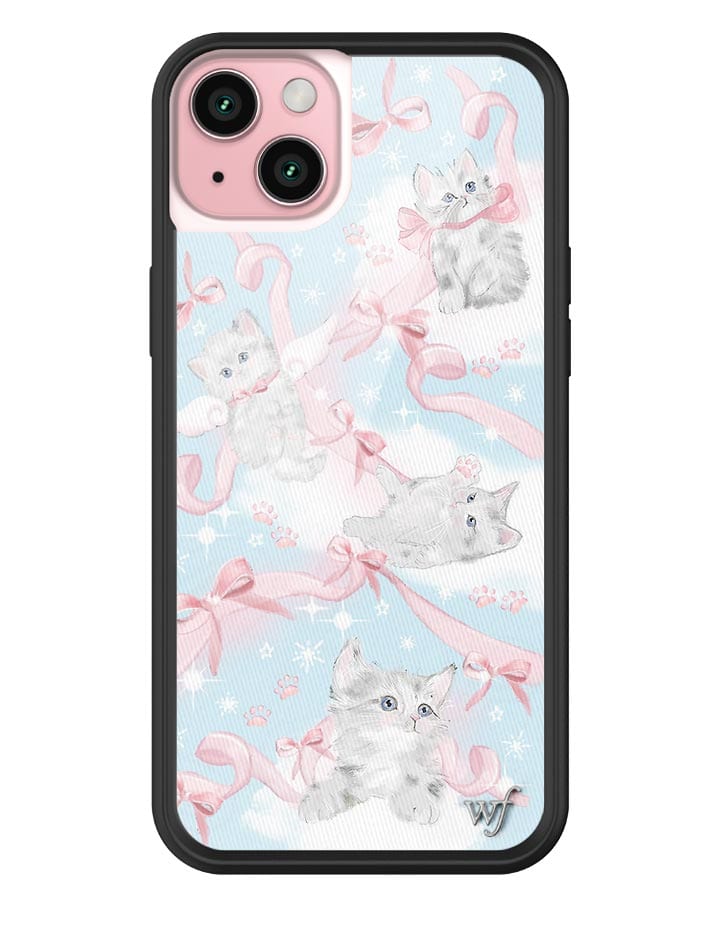 wildflower kitten around iphone 15plus case