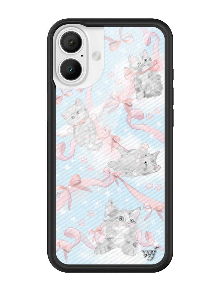 Wildflower Kitten Around iPhone 16 Plus Case