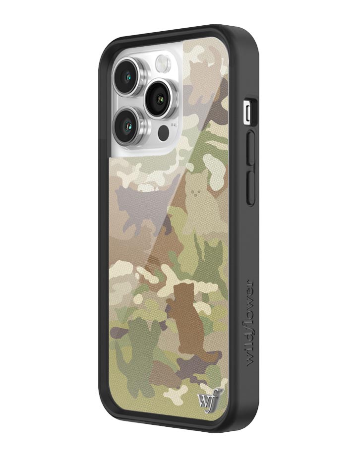 Wildflower Cat Camo iPhone 14 Pro Case