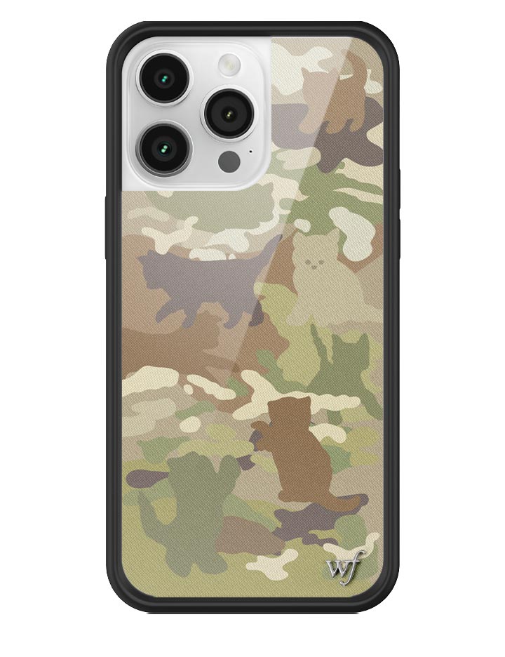 Wildflower Cat Camo iPhone 14 Pro Max Case