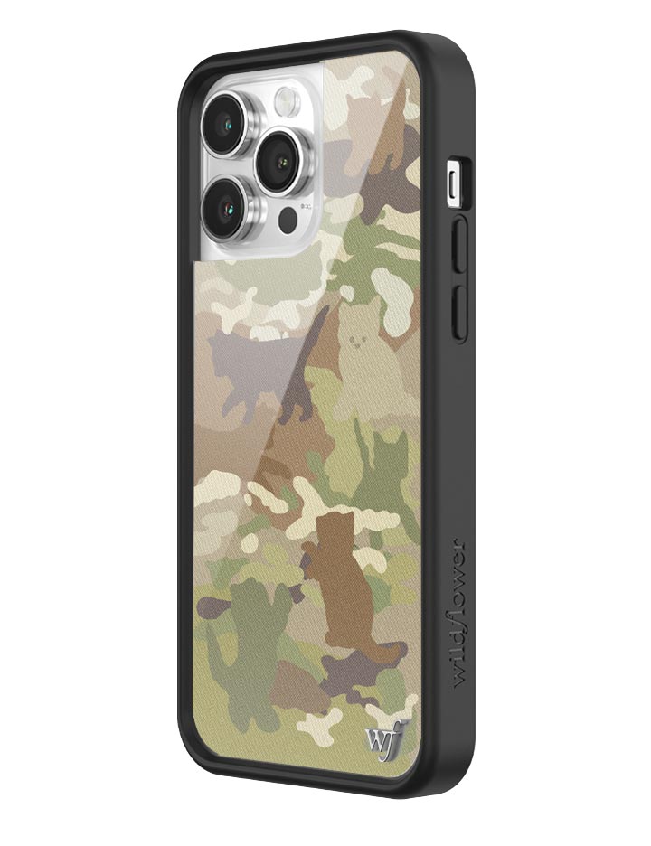 Wildflower Cat Camo iPhone 14 Pro Max Case