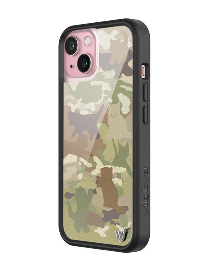 Wildflower Cat Camo iPhone 15 Case