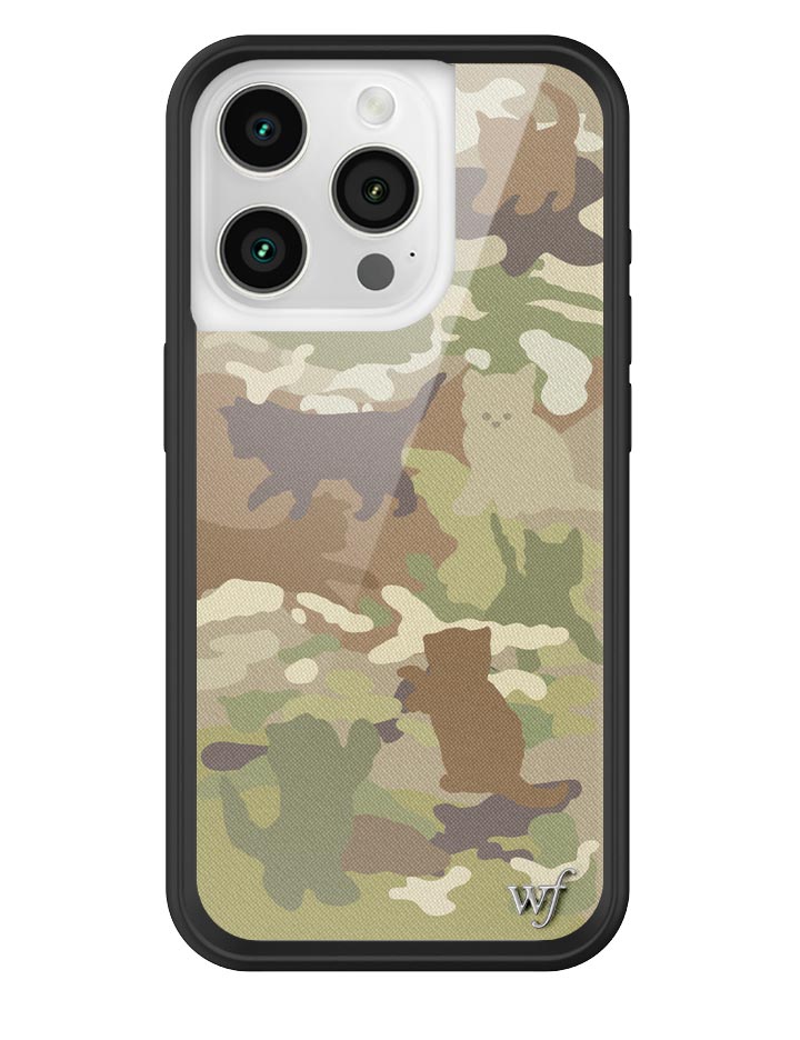 Wildflower Cat Camo iPhone 15 Pro Case