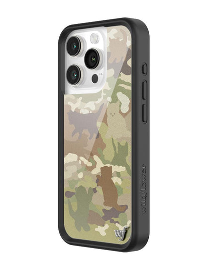 Wildflower Cat Camo iPhone 15 Pro Case