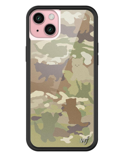 Wildflower Cat Camo iPhone 15 Plus Case