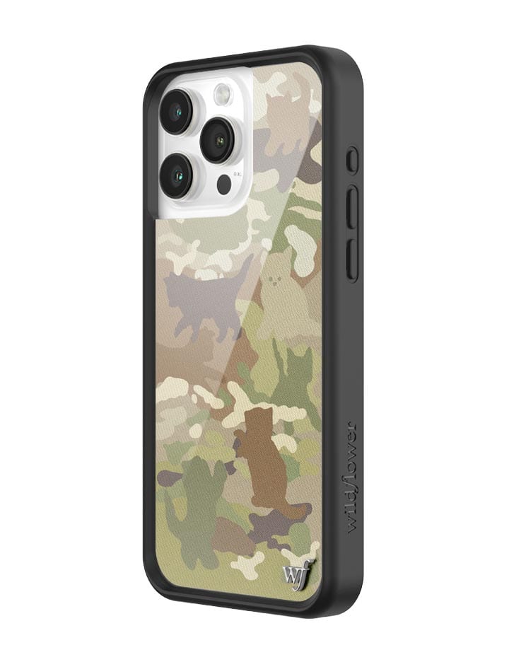 Wildflower Cat Camo iPhone 15 Pro Max Case