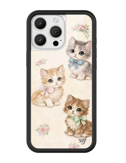 Wildflower iPhone case 16 Pro Max Vintage Kittens Animals Cute