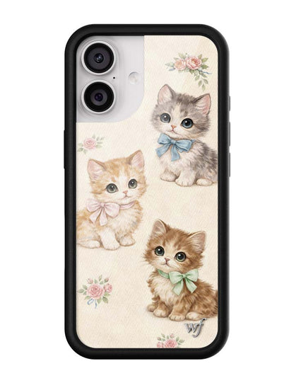 Wildflower iPhone case 17 Vintage Kittens Animals Cute