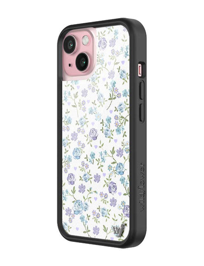 Wildflower Lilac And Blue Floral iPhone 15 Case