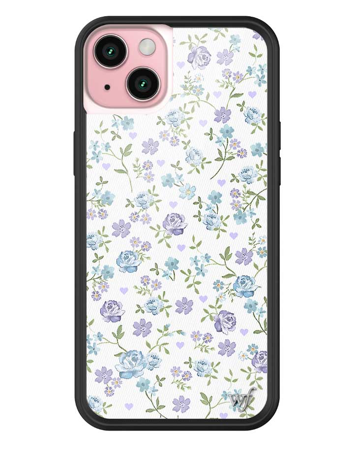 Wildflower Lilac And Blue Floral iPhone 15 Plus Case