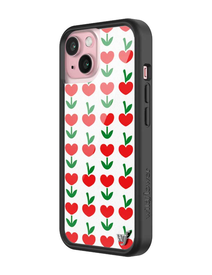 Wildflower iPhone case 15 Love Blooms Hearts Cute