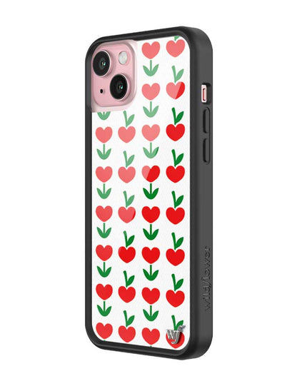 Wildflower iPhone case 15 Plus Love Blooms Hearts Cute