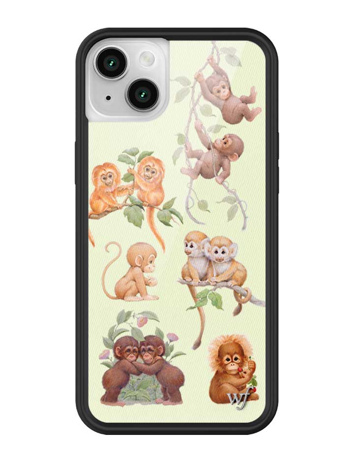 Wildflower iPhone case 13 Monkey Biz Brown Cute